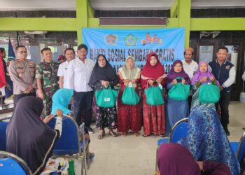 Peringati HPN, PWI Sidoarjo Baksos di Desa Terdampak Banjir