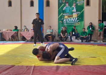 Atlet Gulat Remaja dan Pemula Ikuti Porkab Sidoarjo 2024