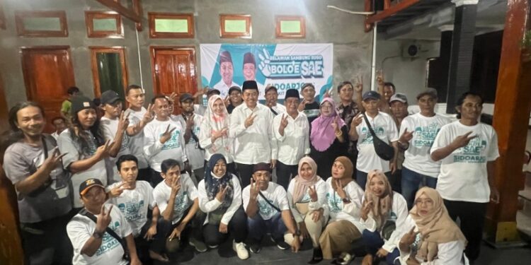 Dukungan Terus Mengalir, Resmikan Posko Relawan Sambung Roso Boloe SAE