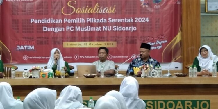 KPU Gandeng Muslimat NU Sidoarjo Gelar Sosialisasi Pendidikan Pemilih